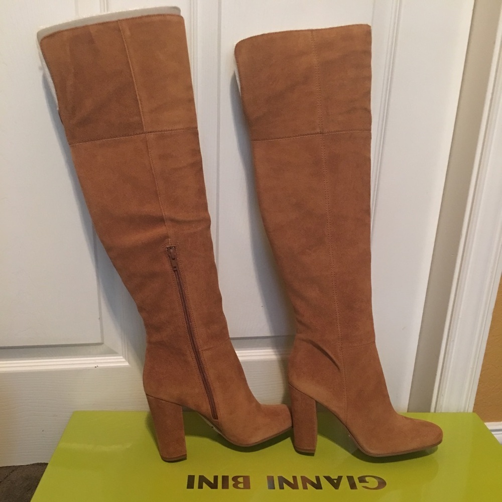 Sz 9 Gianni Bini Leather Suede Over the knee boot